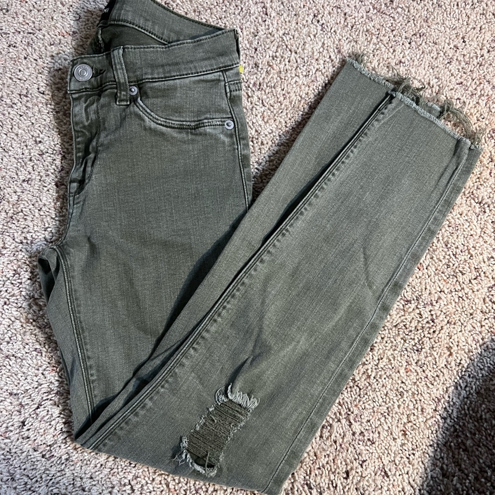 Hudson jeans Olive Distressed Women Jeans